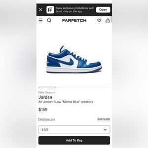 Women’s air jordan 1 low Marina Blue